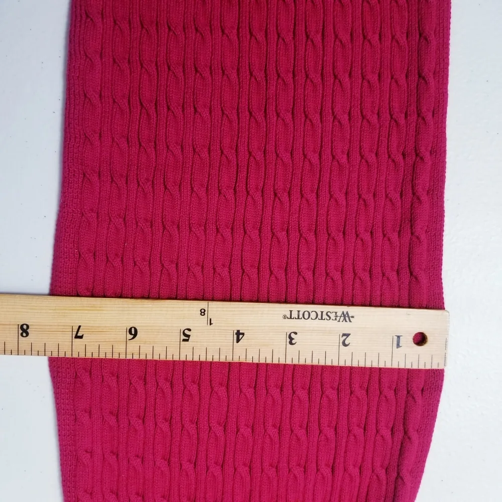 Lands End Knit Scarf Women Pink